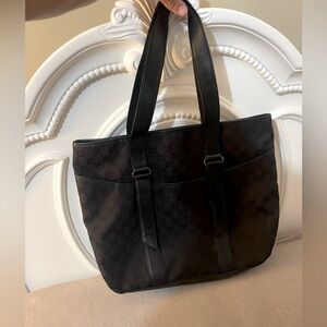 Black Gucci Monogram Tote bag